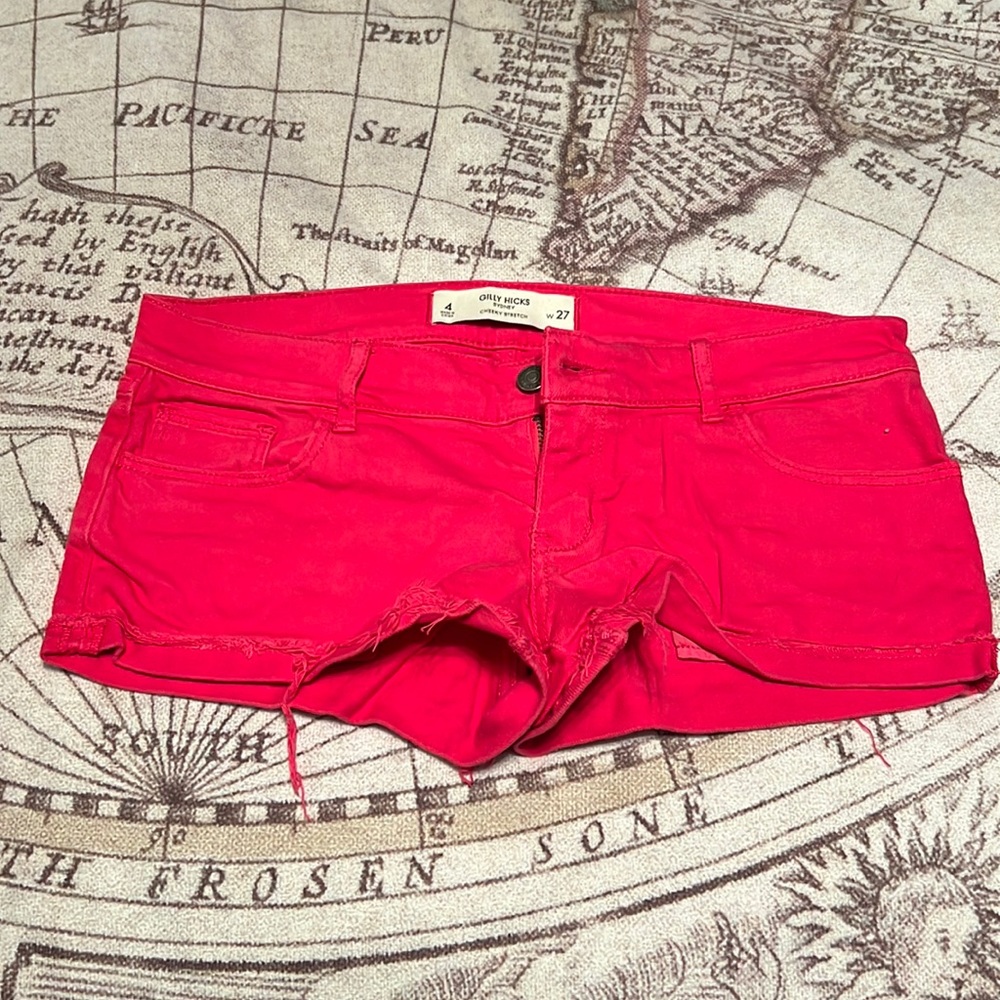 Gilly Hicks hot pink denim shorts